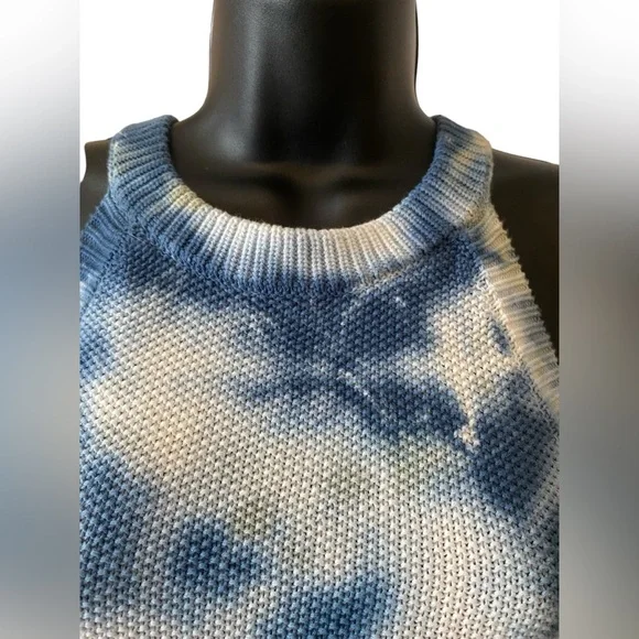Threads 4 thought Maresia feather rib tank in tie dye blue & white NWT size S. - Picture 4 of 7